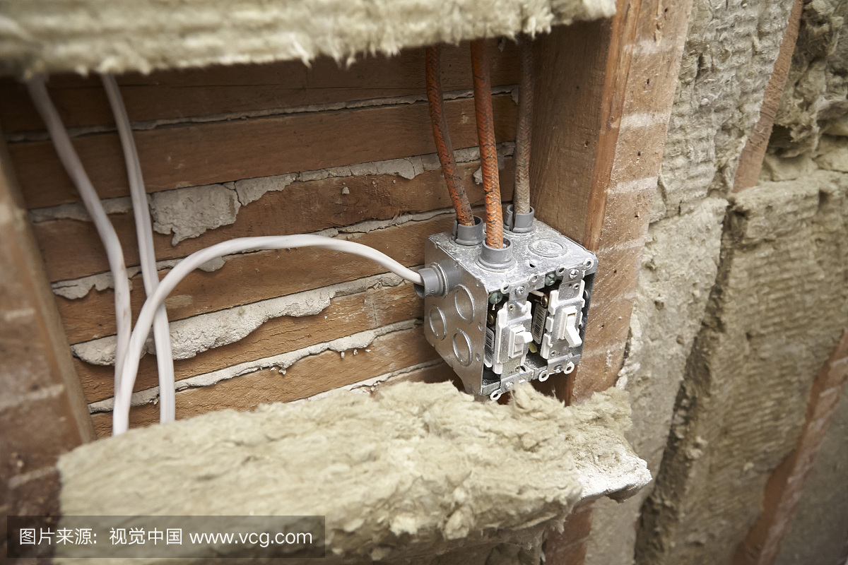Light Switch Junction Box and Insulation in Hom