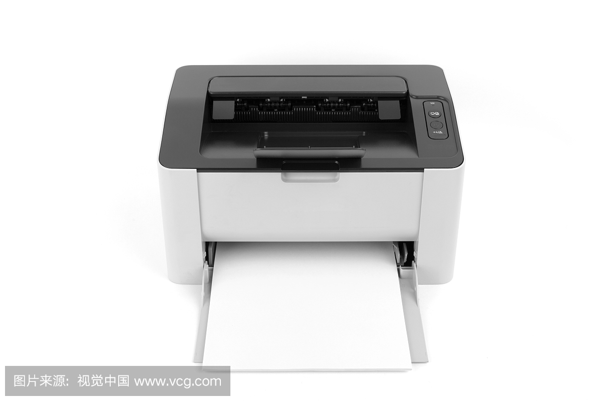 激光打印机隔离在白色背景上