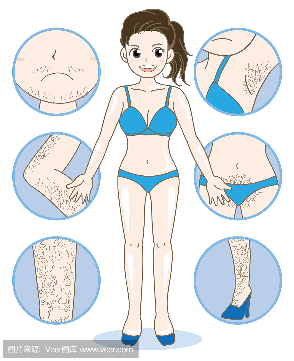 女性美容 - 脱毛,脱毛,脱毛 - 身体部位