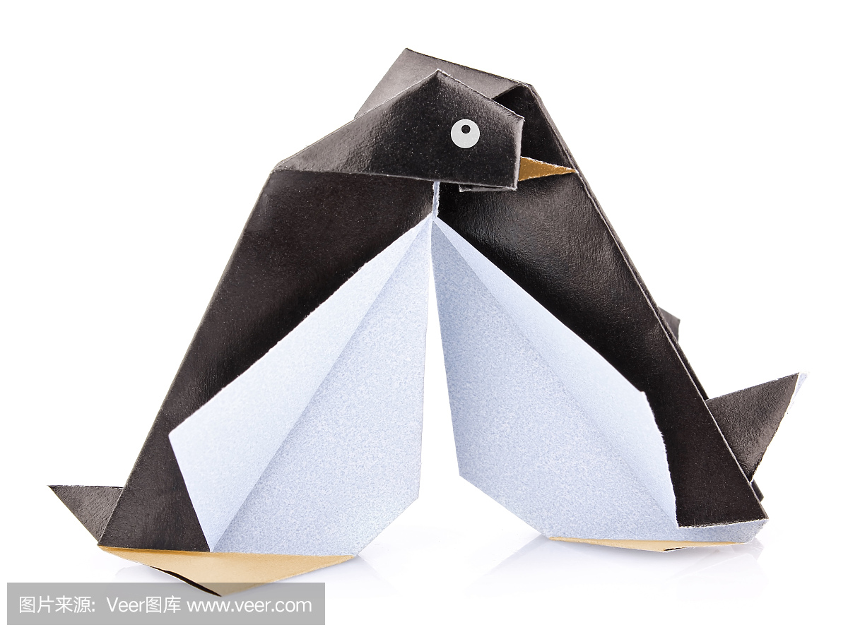 情侣爱企鹅折纸