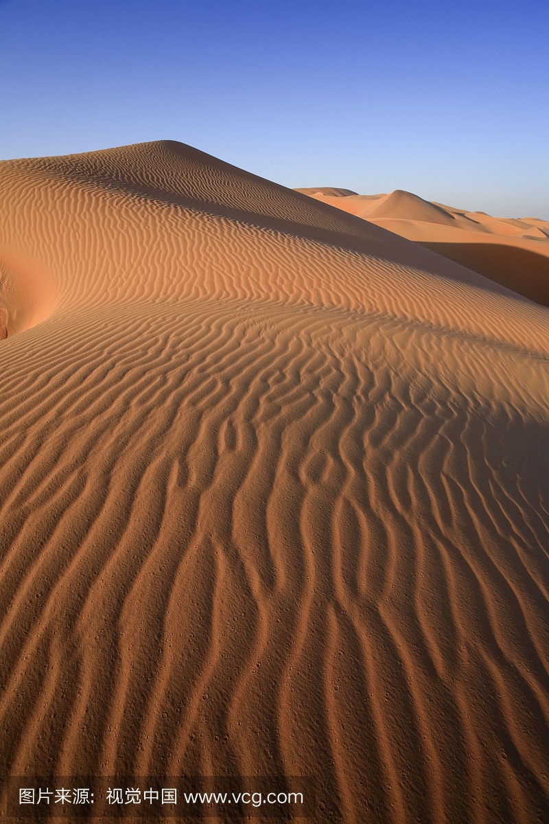 阿拉伯联合酋长国,利瓦绿洲,空荡荡的沙漠附近