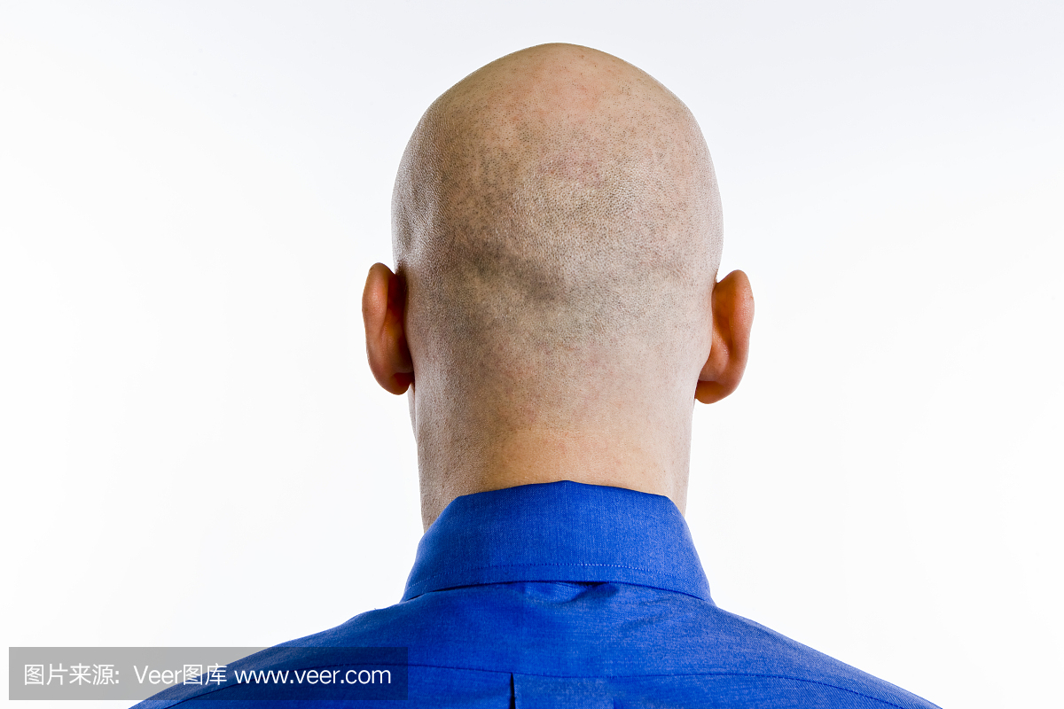 后脑勺,后脑,剃光头,光秃秃