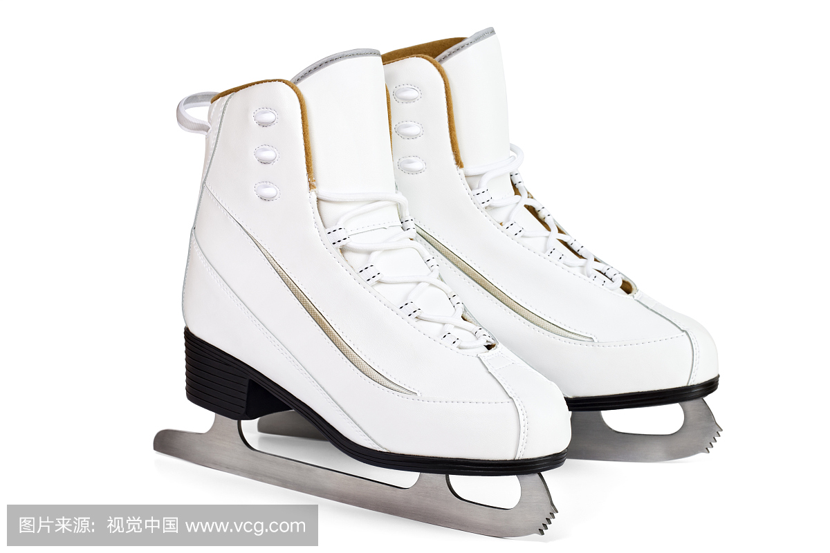 一双溜冰鞋,孤立在白色背景上