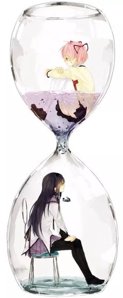 二次元 插画 动漫少女 唯美系 壁纸 沙漏 #…-126kb