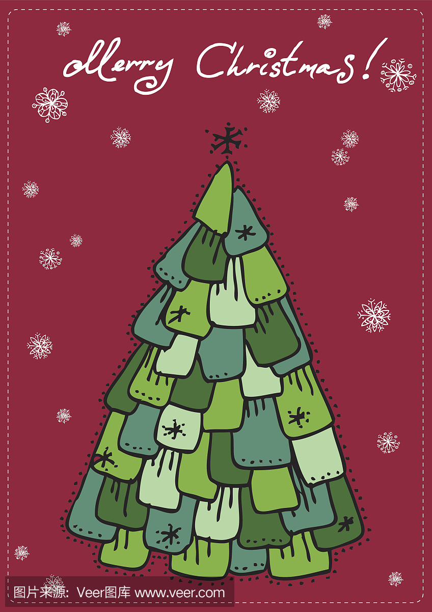 高尔夫彩色的圣诞树与锥体和手电筒