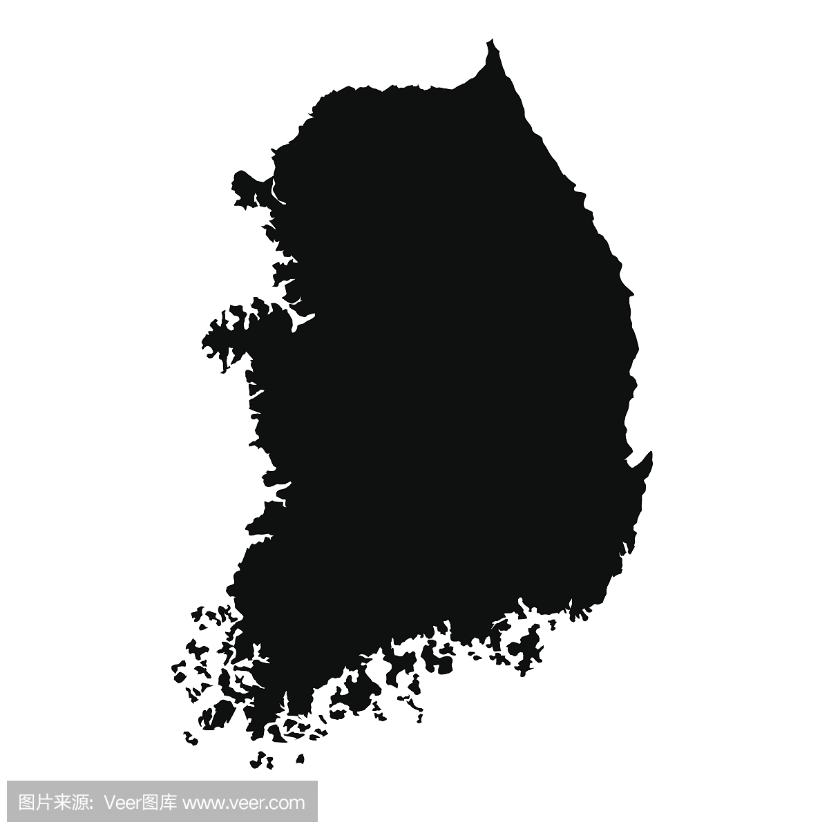韩国的矢量地图