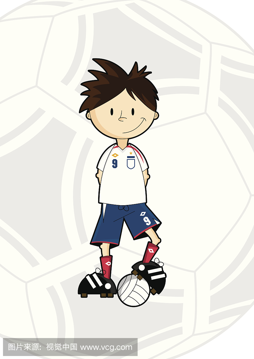 足球男孩在英国家风格衬衫