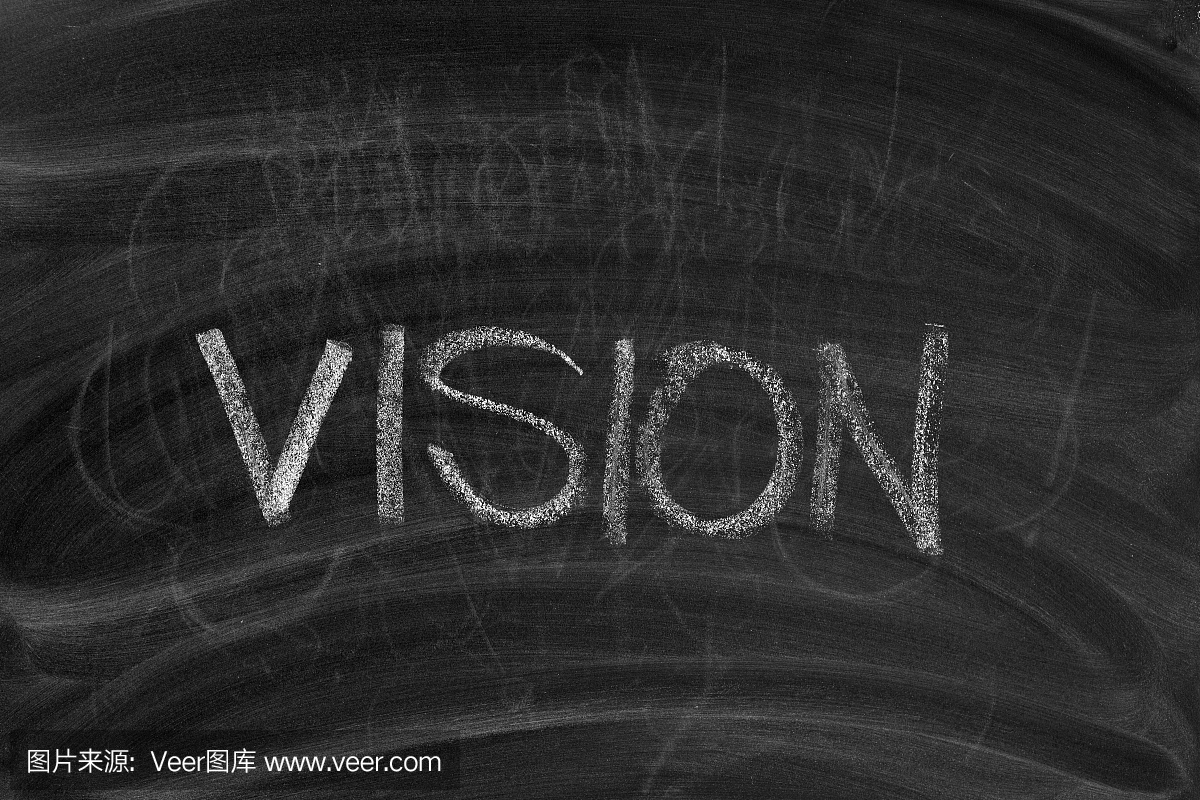 愿景写在黑板上
