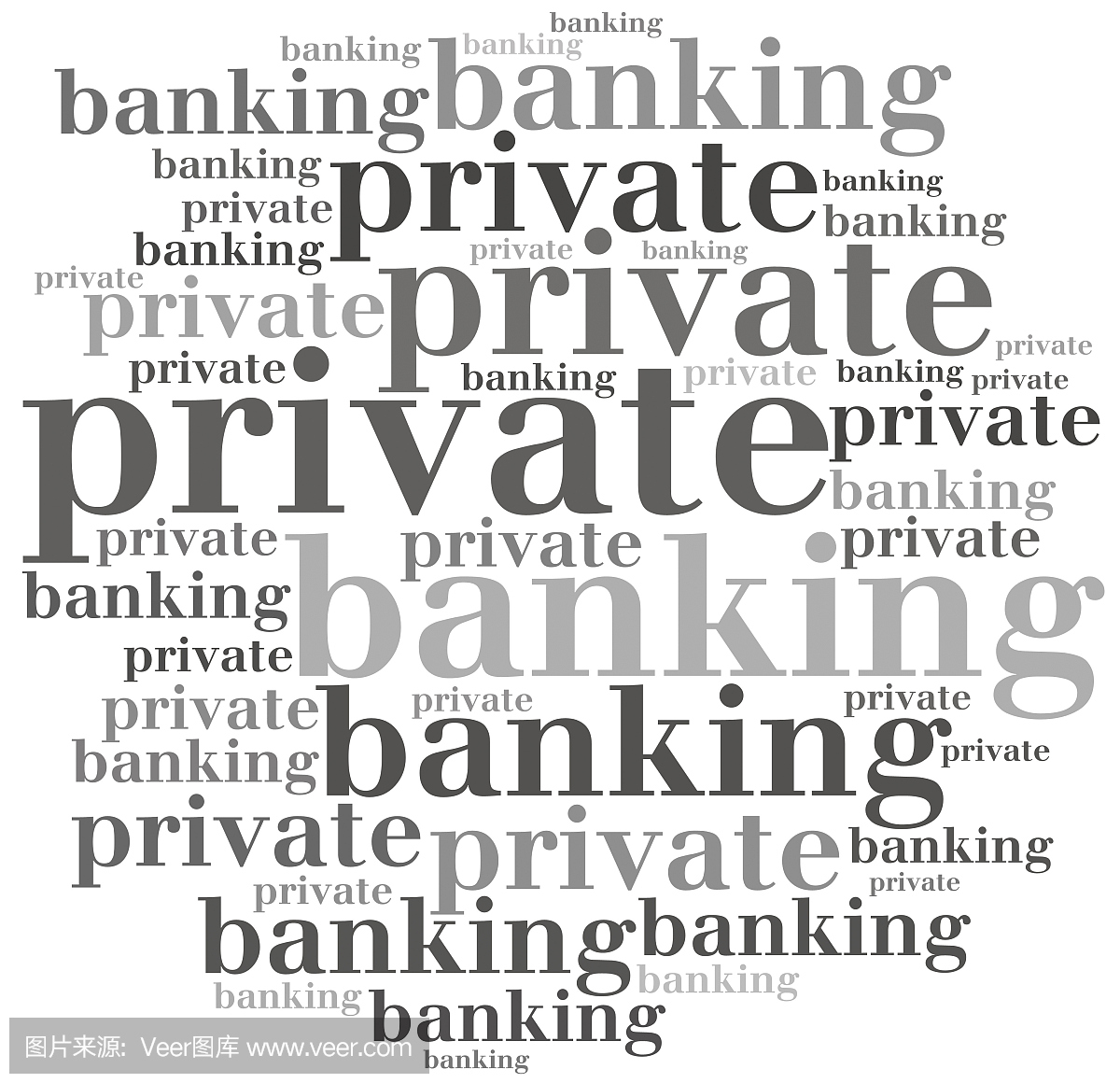 私人银行。金融服务理念。