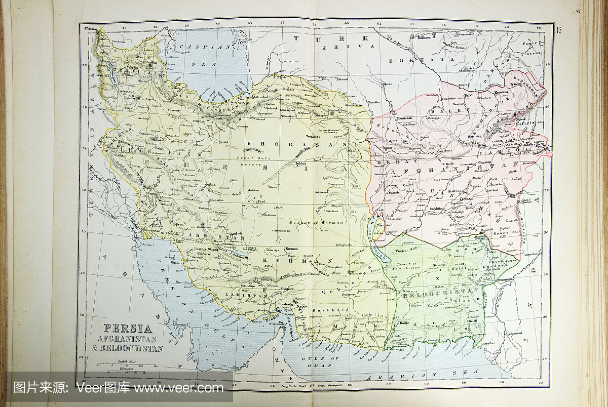 伊朗和阿富汗的历史地图