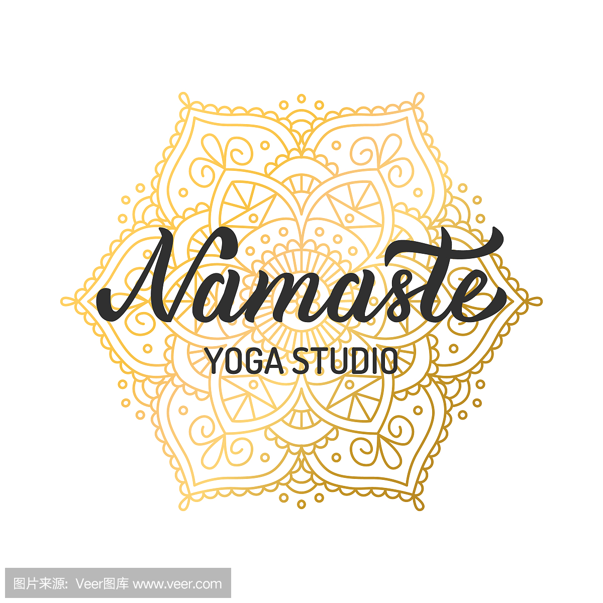 Lettering yoga logo