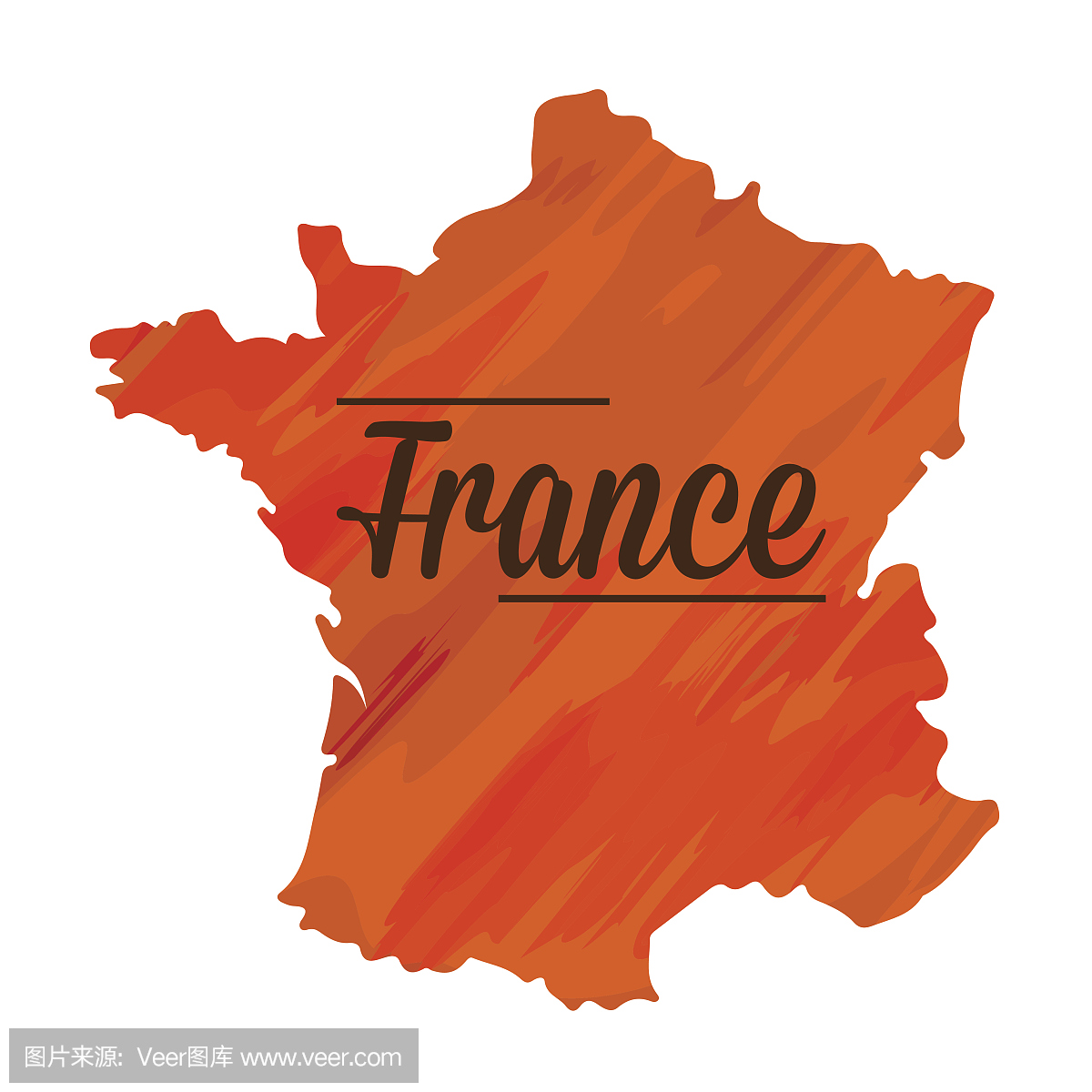 隔离的法国地图
