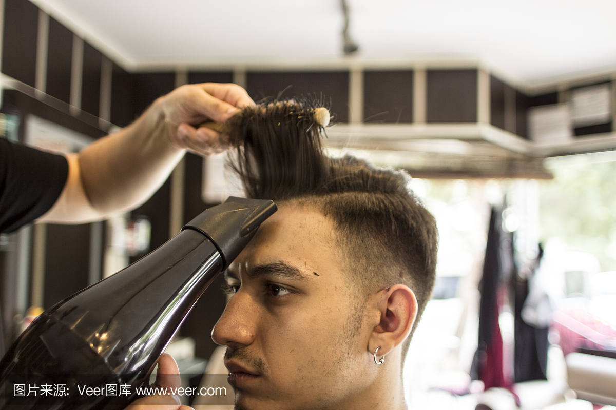 吹干头发,人,男性,男人