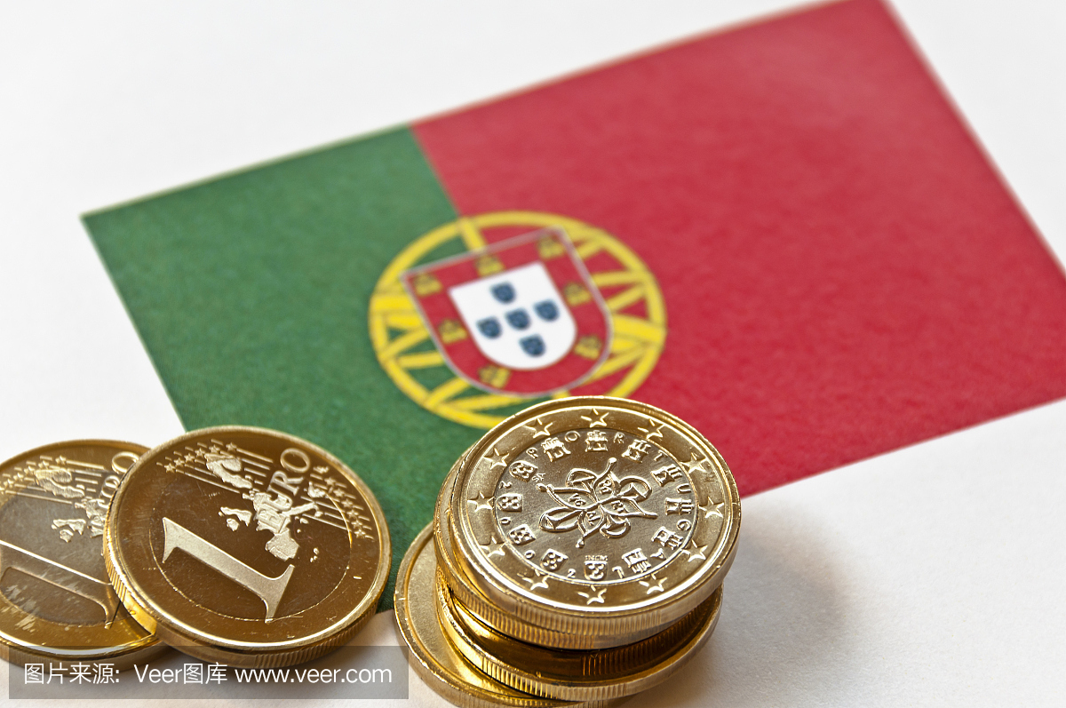 葡萄牙国旗和欧元