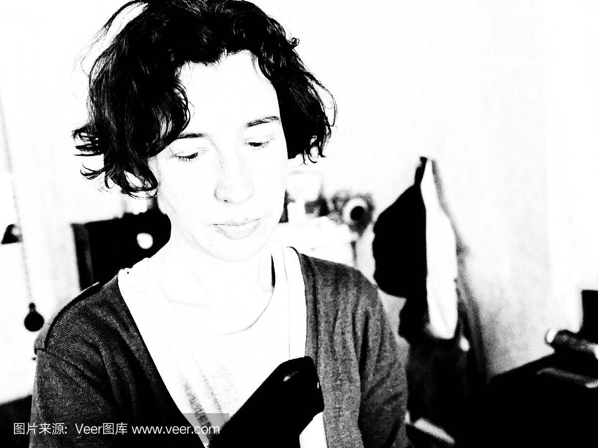 高对比度,人,计算机,肖像