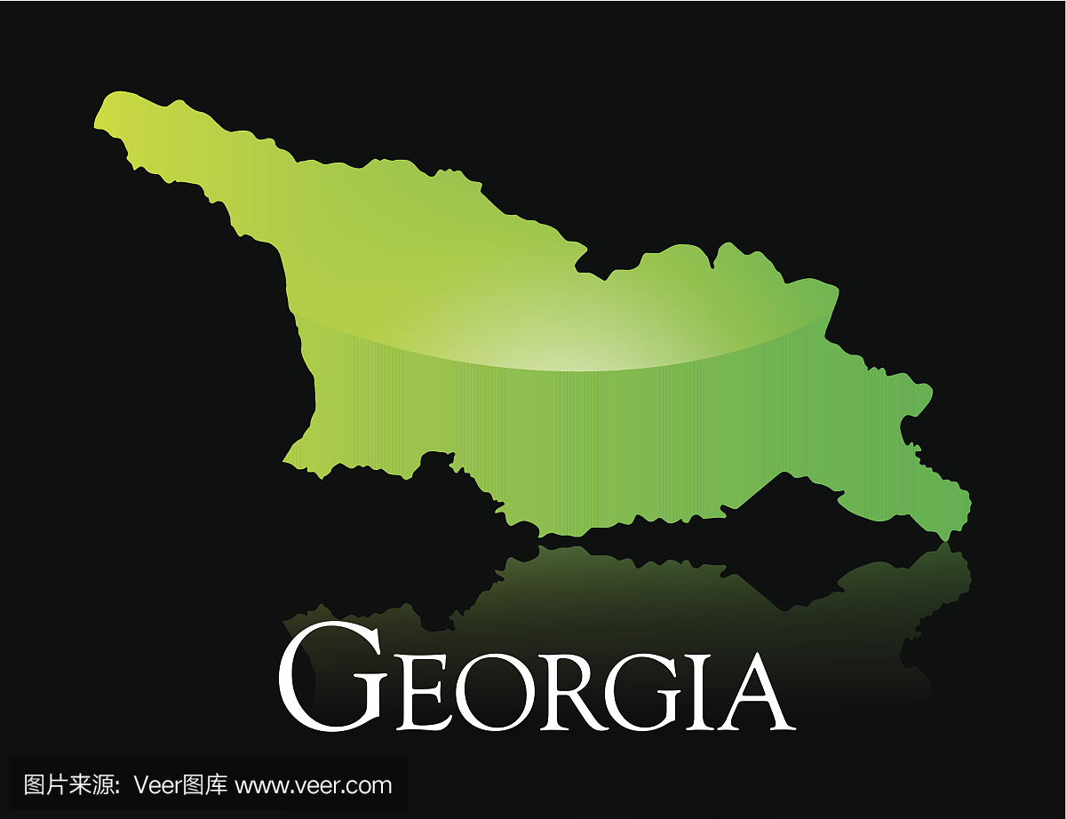 格鲁吉亚绿色地图