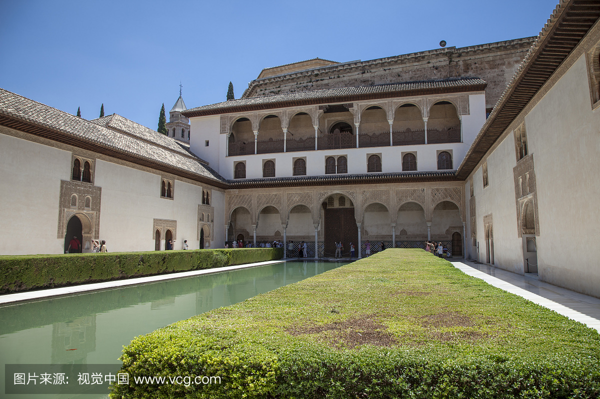 香桃木院,阿兰布拉宫,格拉纳达,西班牙,欧洲,庭