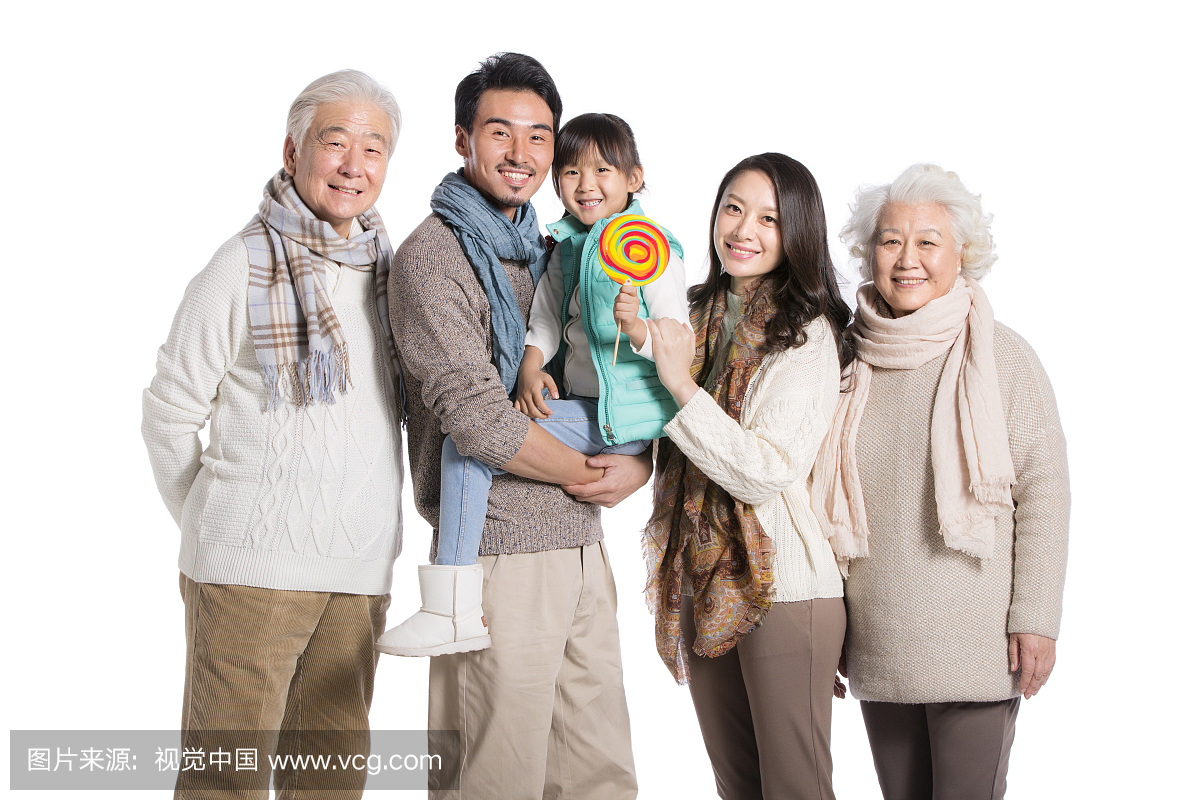 和睦的五口之家