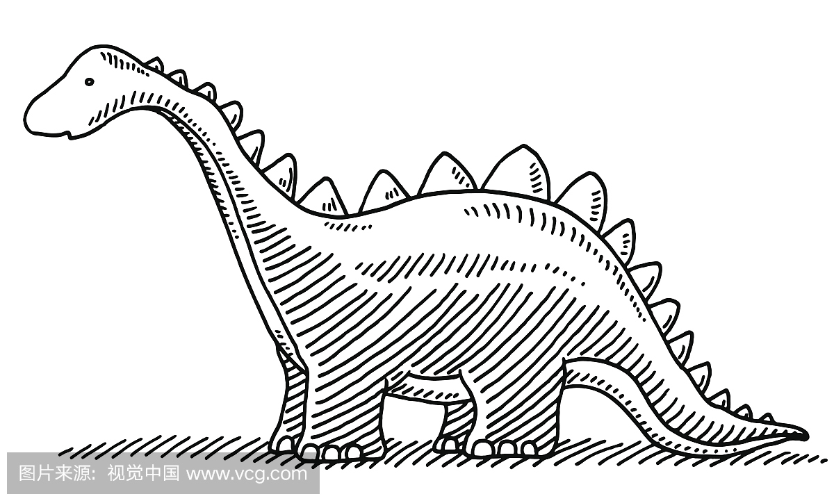 可爱卡通恐龙绘画