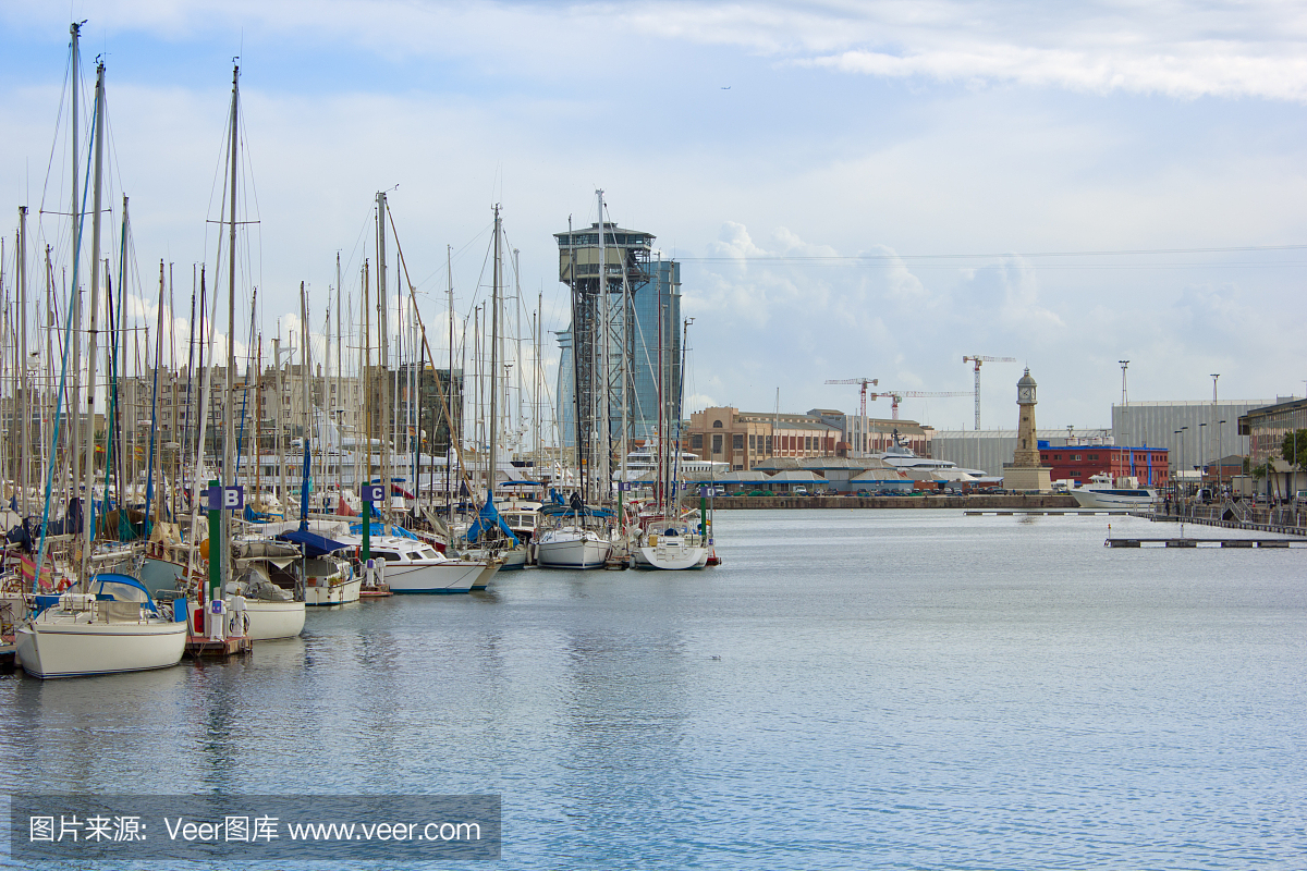 巴塞罗那港口,巴塞罗那港湾,负冲效果,反转片负
