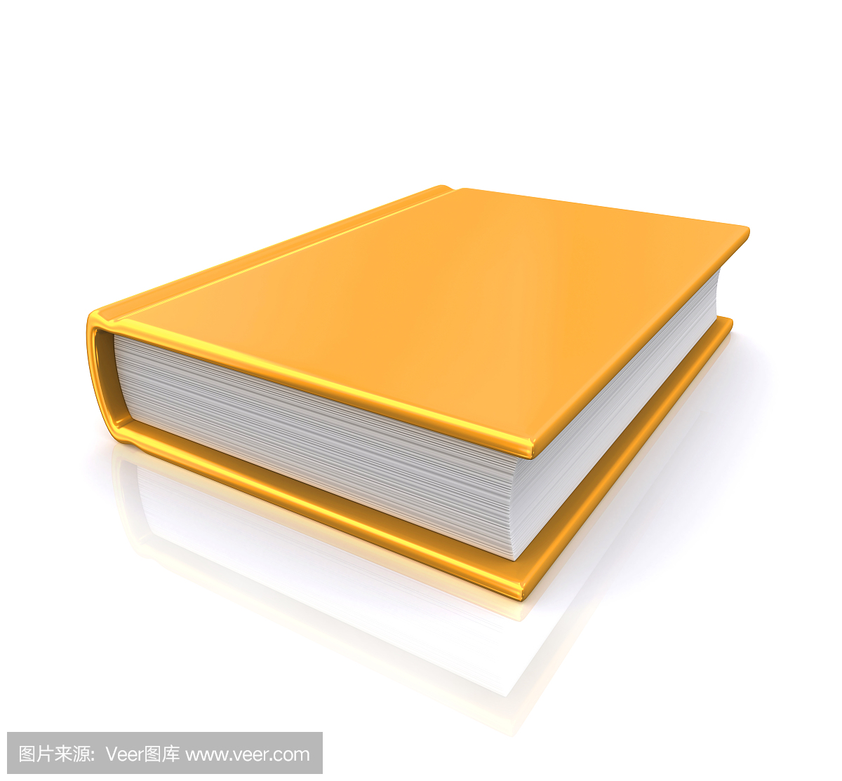 黄金书的3D插图。