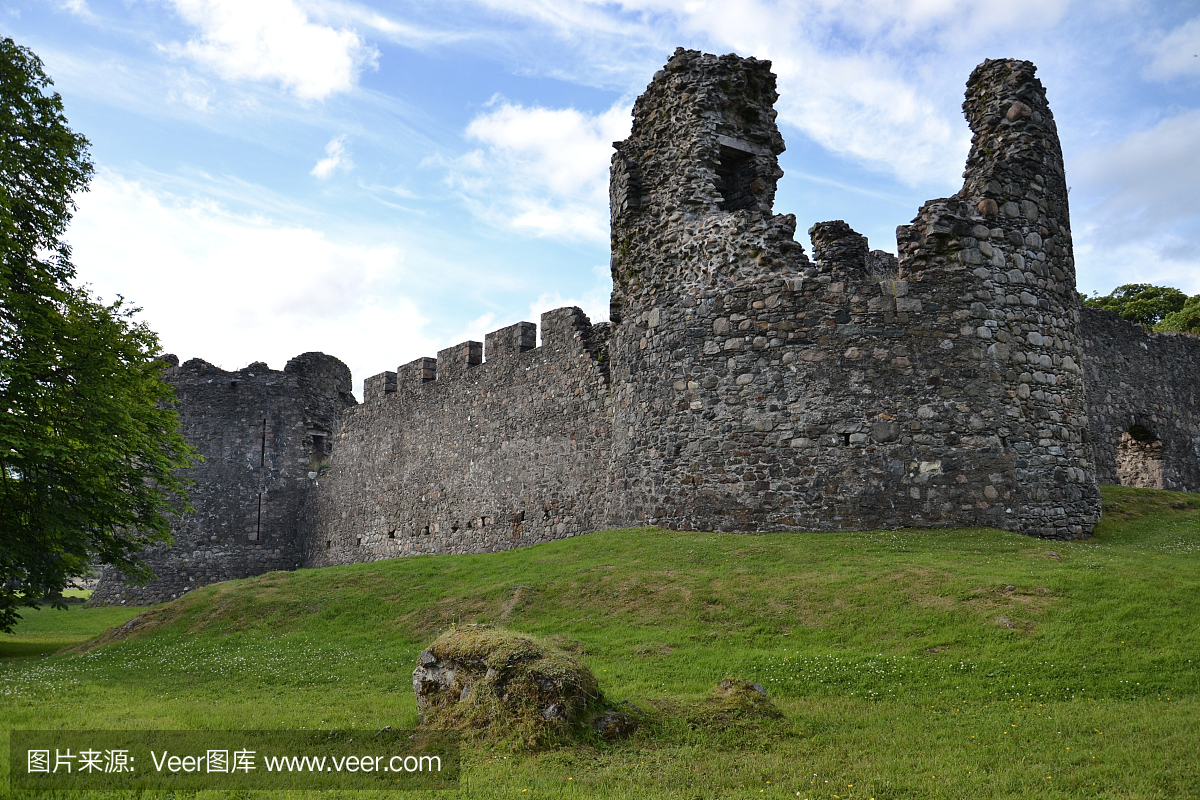 Inverlochy城堡附近的威廉堡在苏格兰，英国