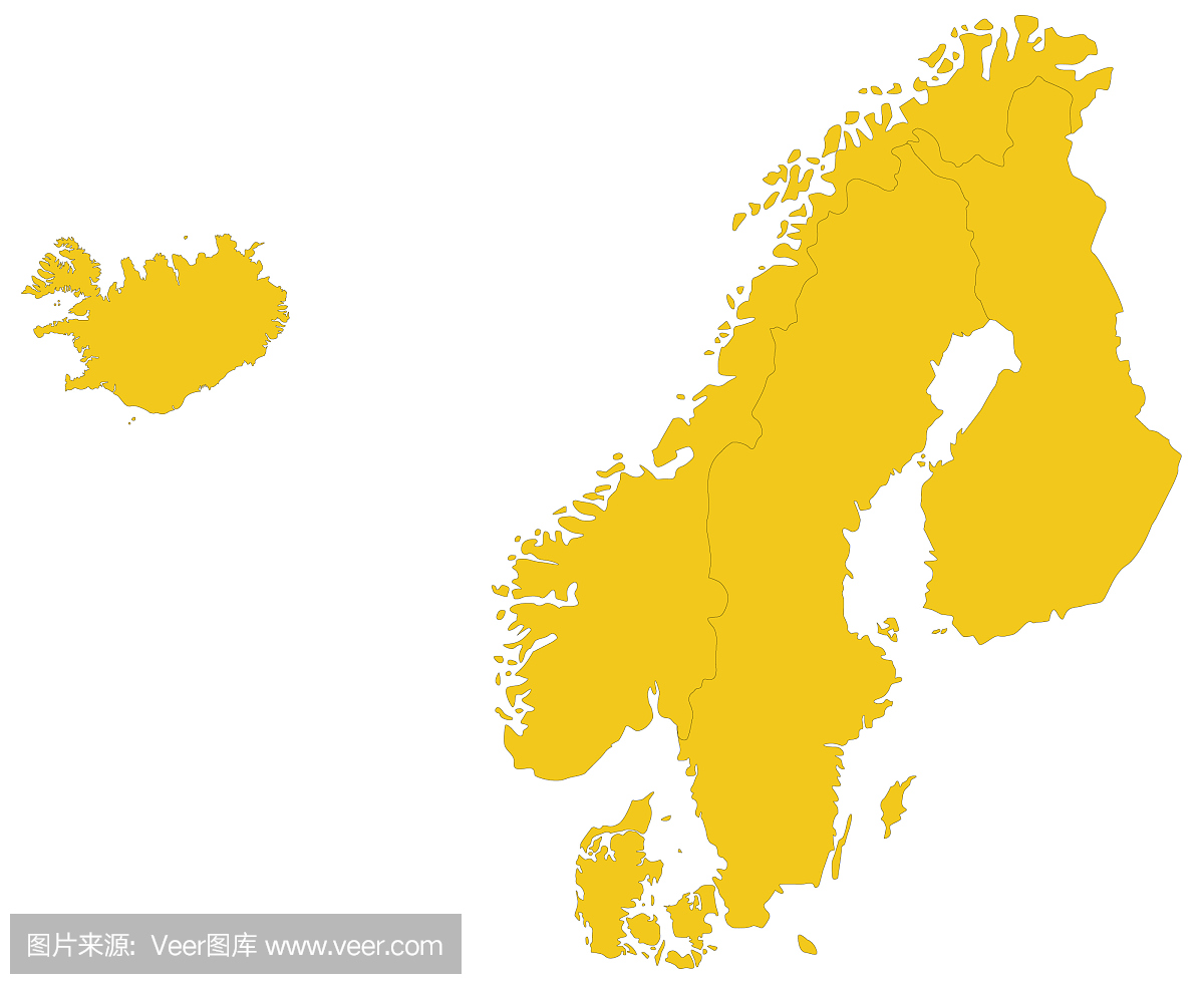 北欧国家地图