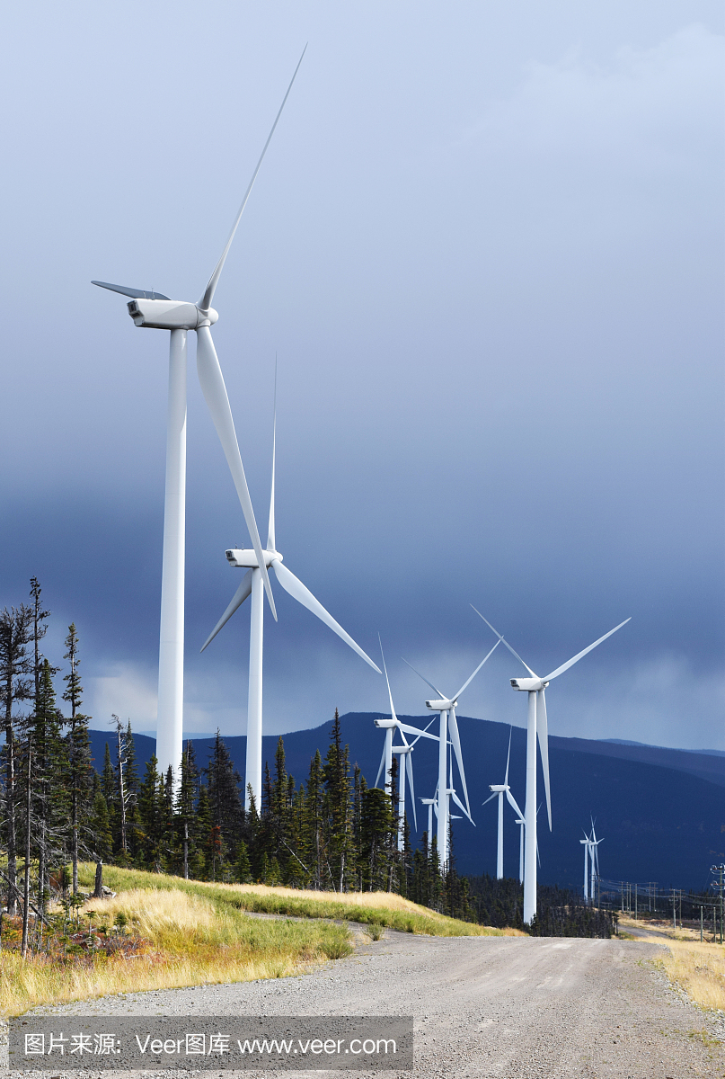 风力发电机能源景观可持续可再生自然资源不列