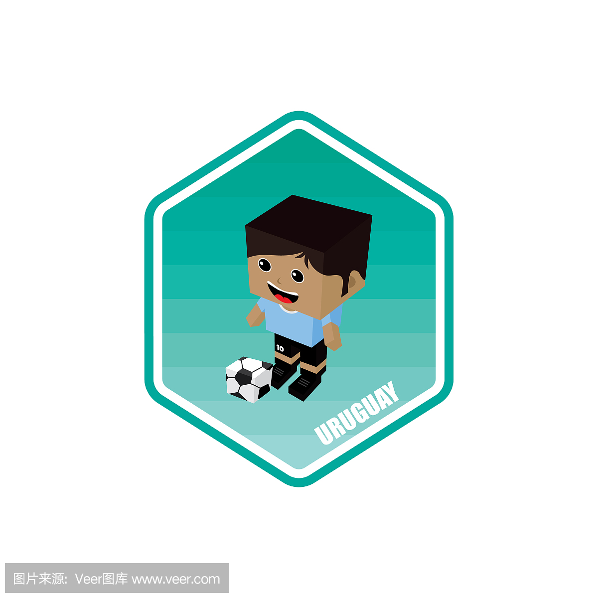 足球等距主题乌拉圭