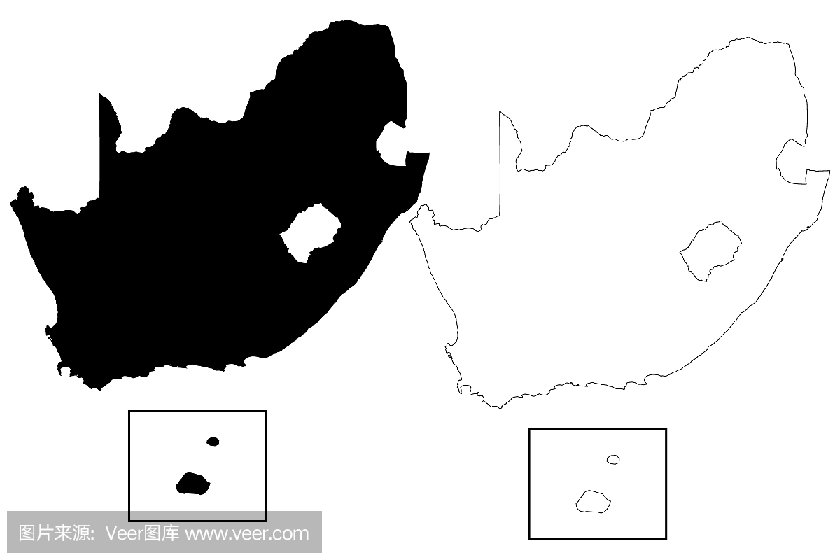 南非地图矢量
