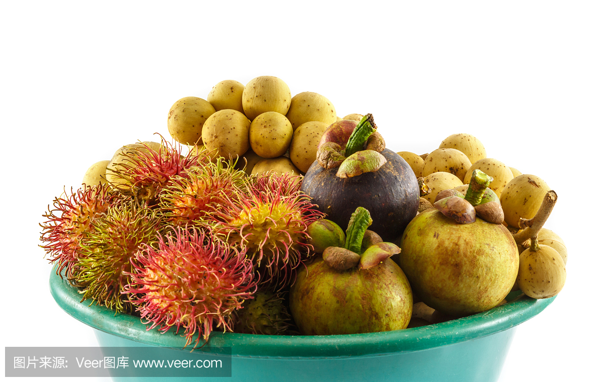 所有季节泰国水果山竹果,红毛丹和龙口