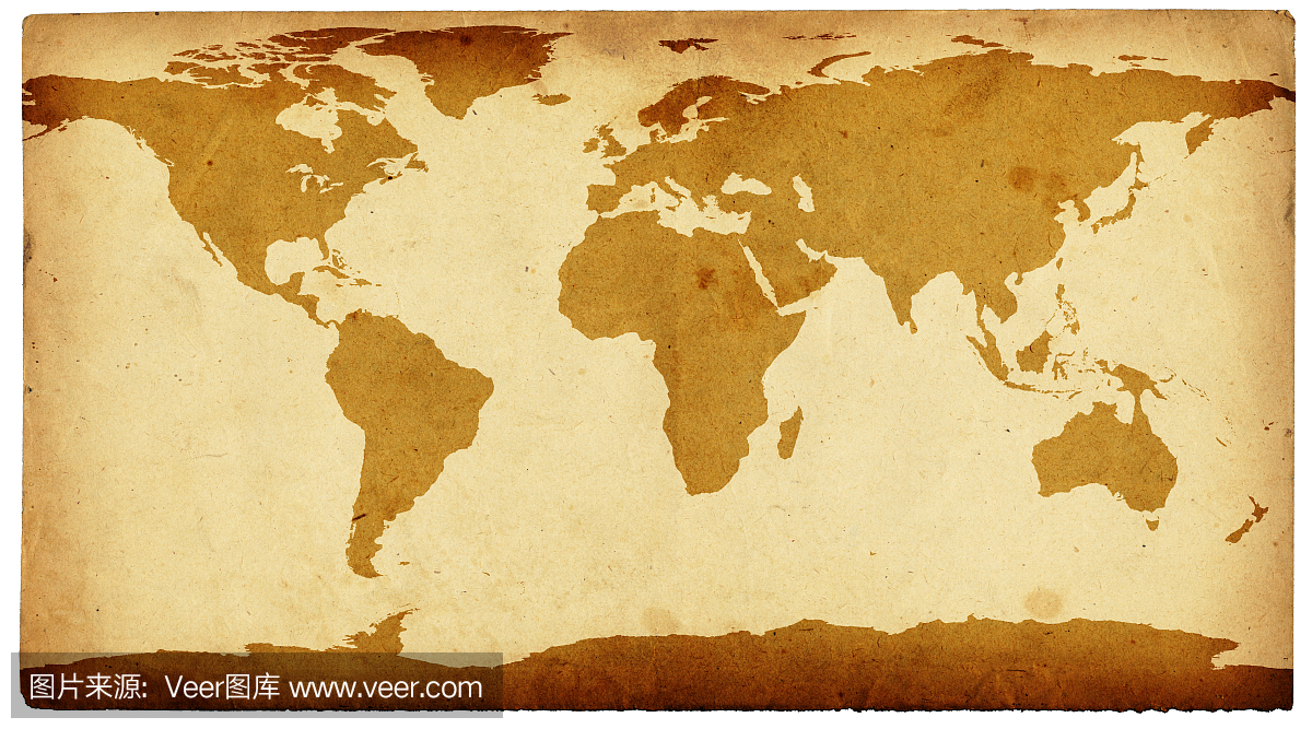 旧世界地图 - 复古地图