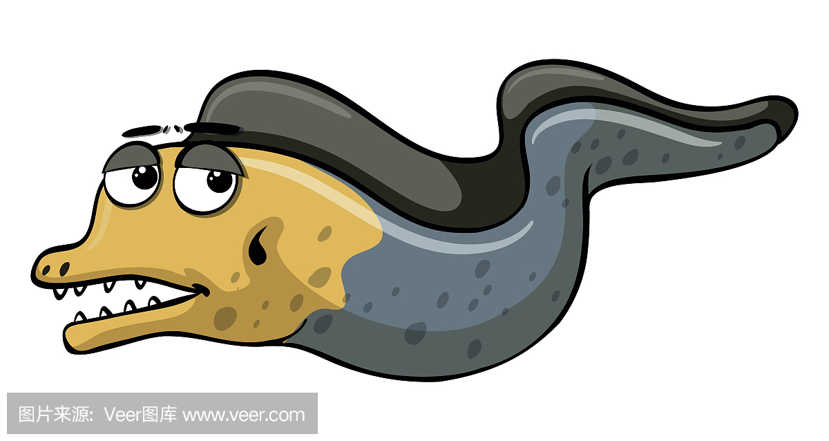 Eel with sad face
