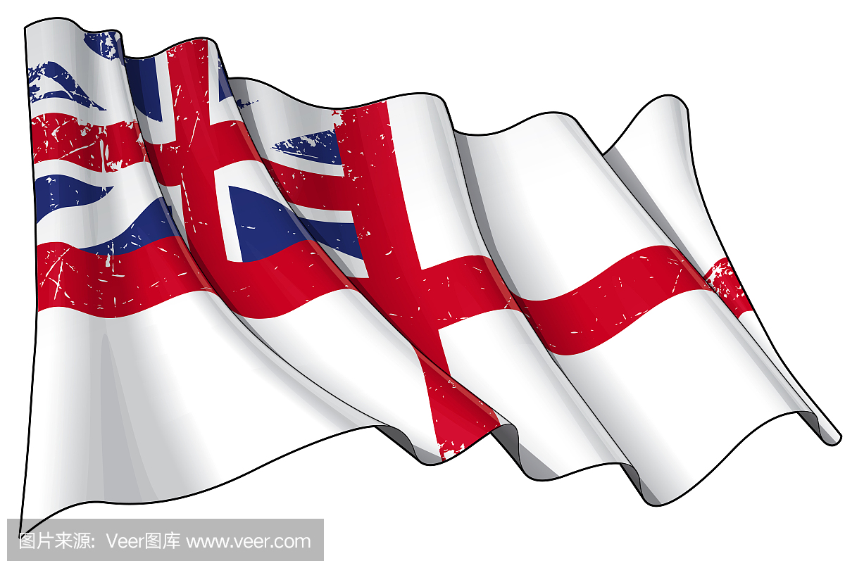 英国海军旗帜1606-1801(国王的颜色)被抓