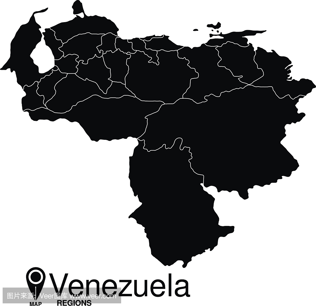 委内瑞拉地区地图