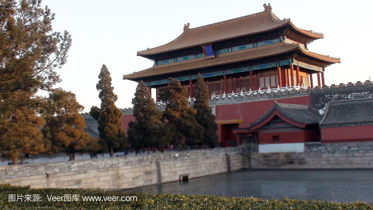 北京故宫出口大楼外观