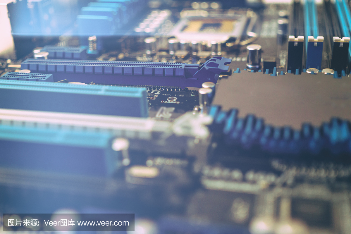 电路板。电子计算机硬件技术。主板数字芯片
