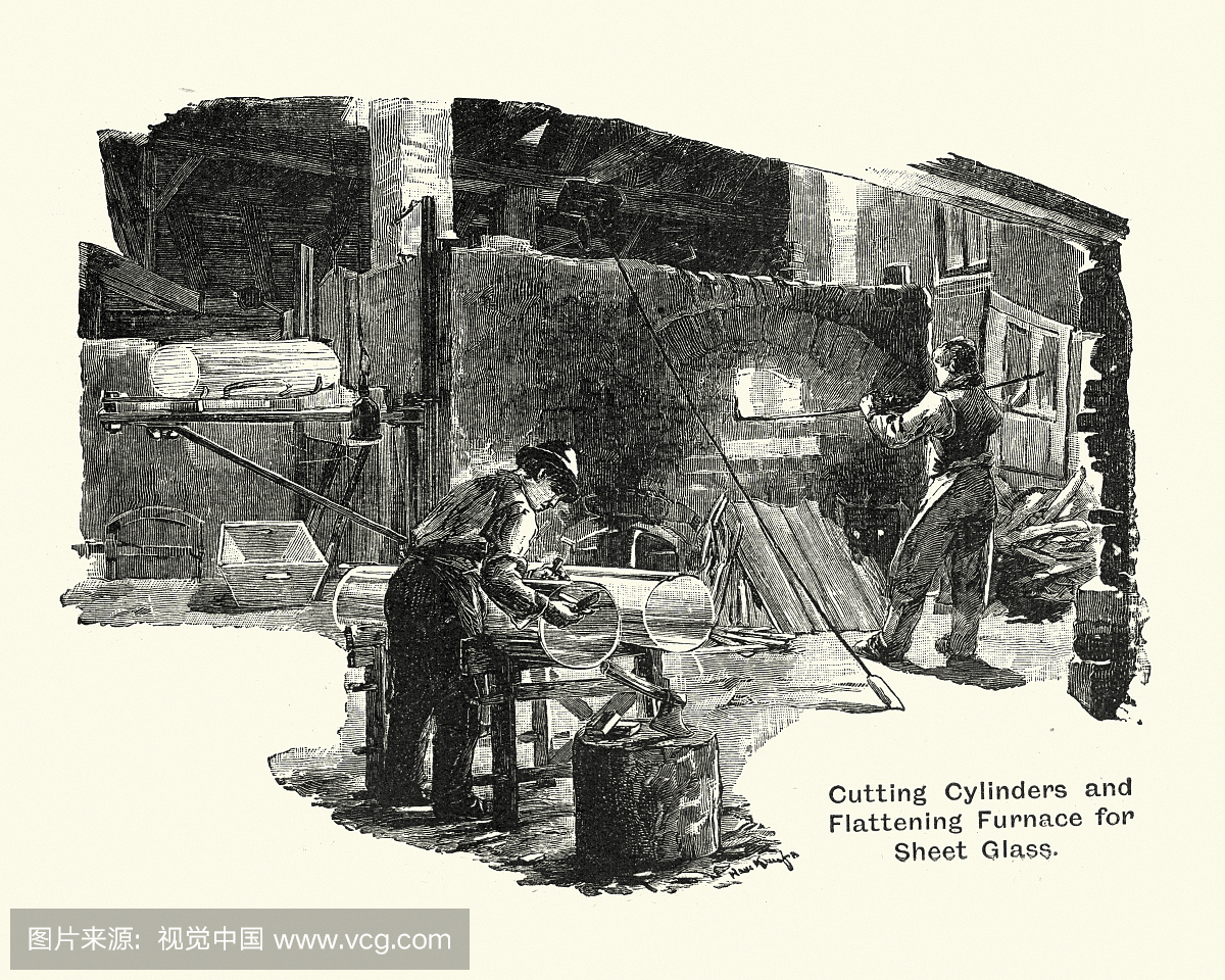 玻璃炉,白石玻璃厂,19世纪