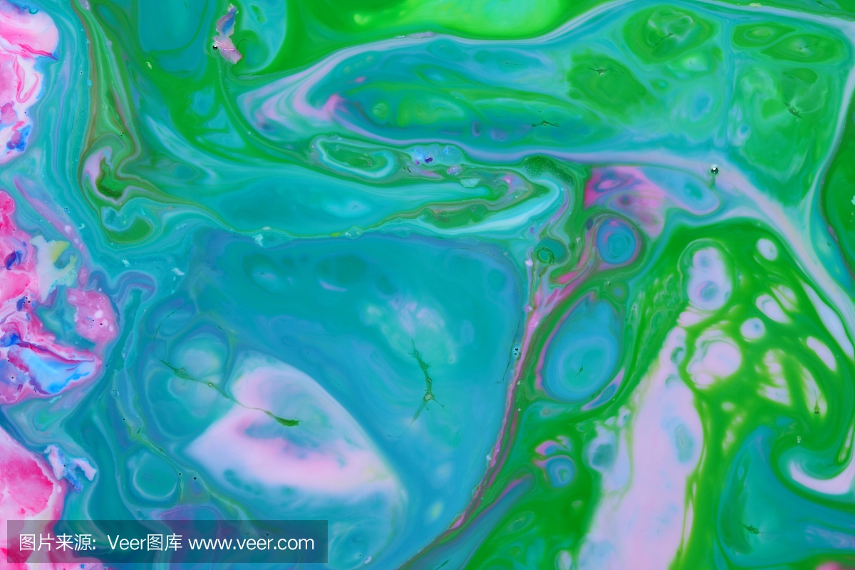 液体,绿色粉红色的宇宙背景,波普艺术纹理,为设