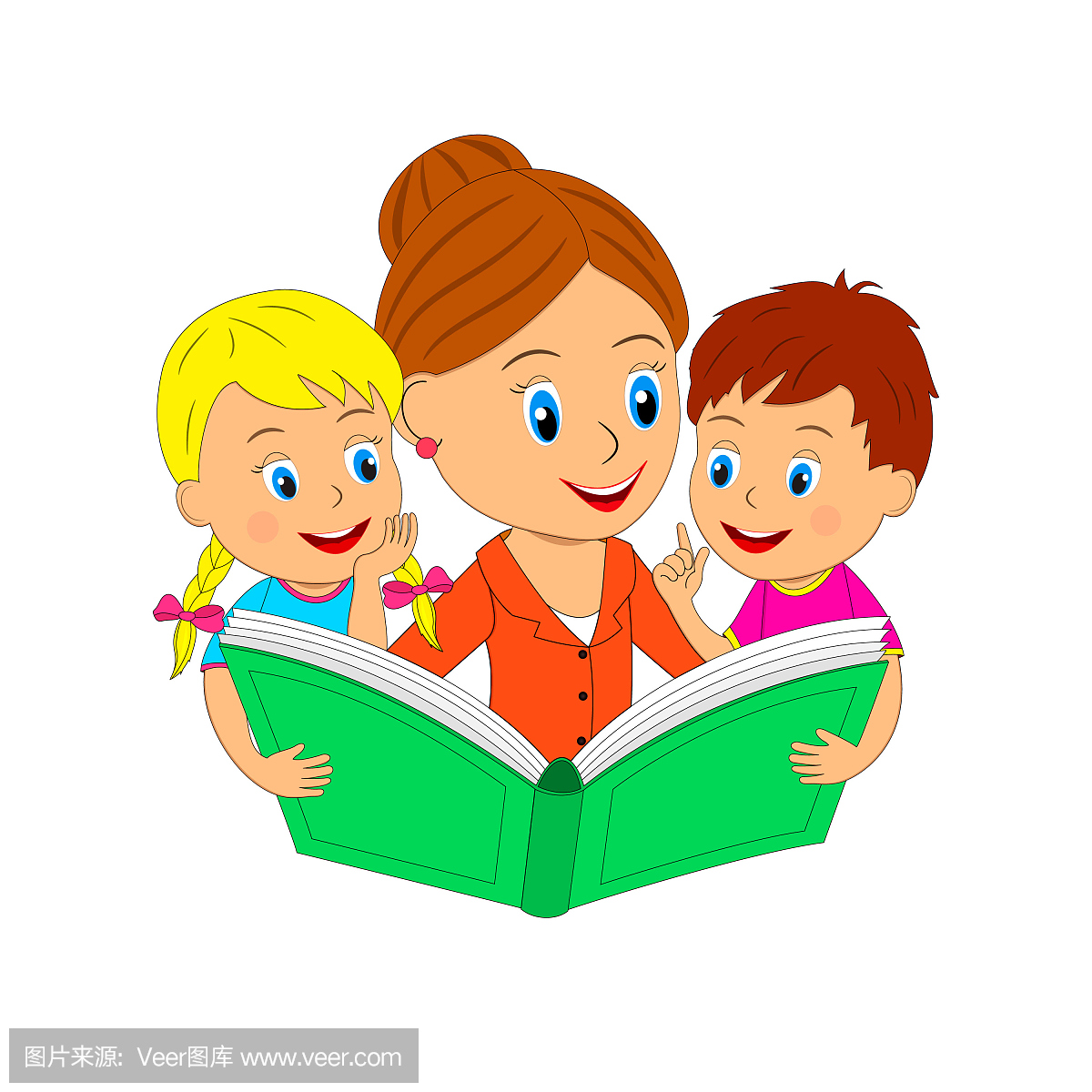 开学两个女孩坐着一起看书卡通儿童素材免费下载 - 觅知网