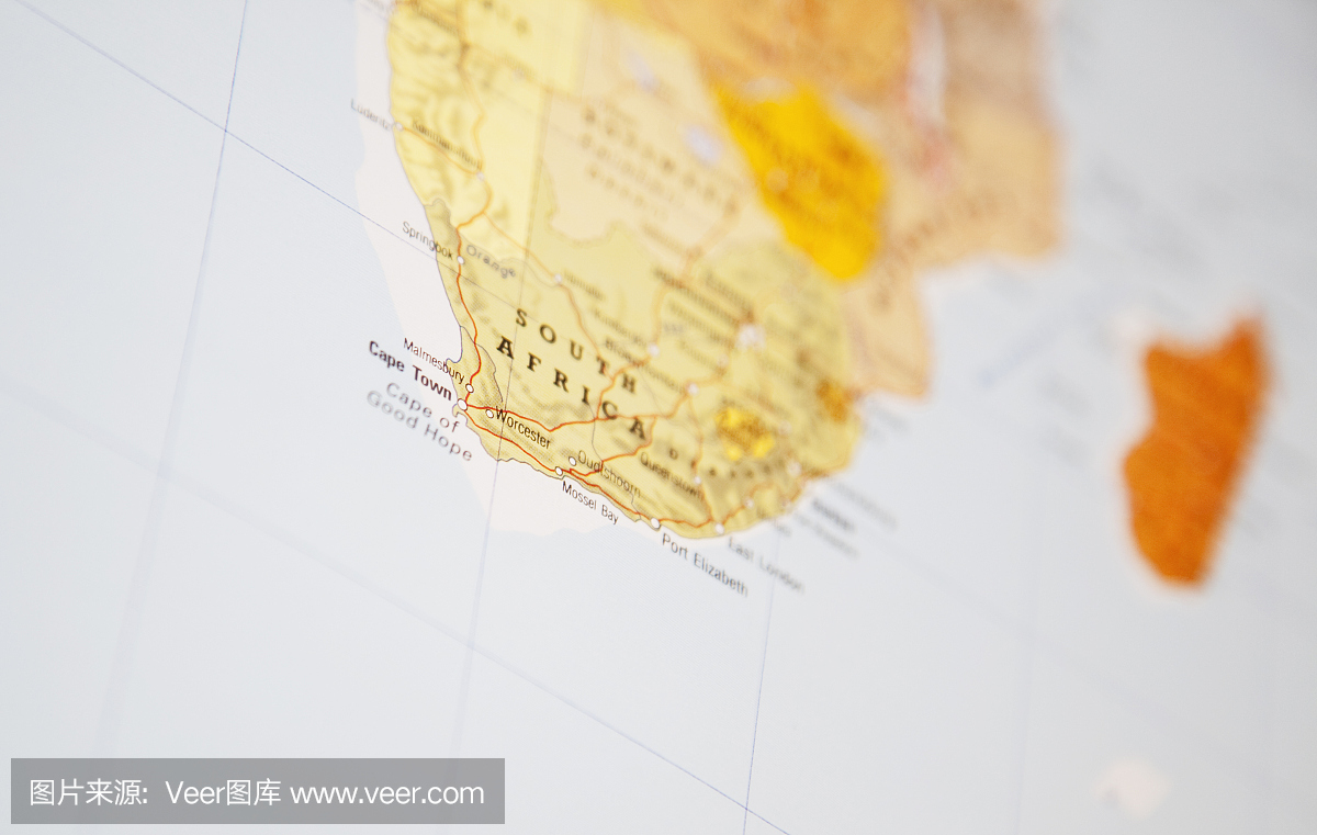 南非地图的标题视图