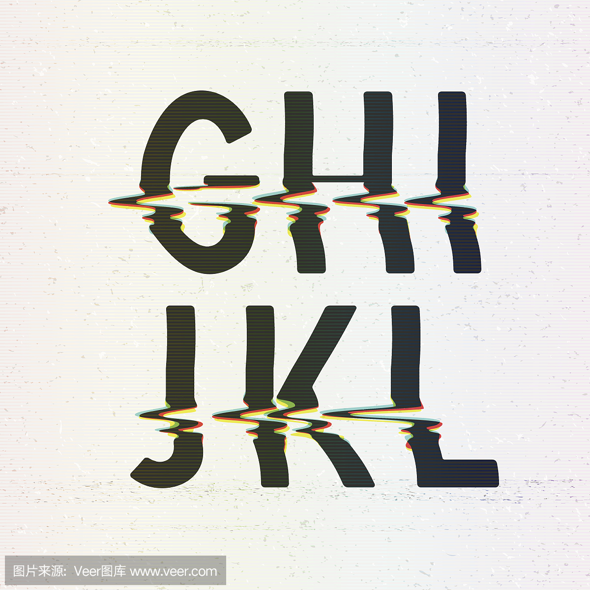 向量CMYK打印失真字体从G到L