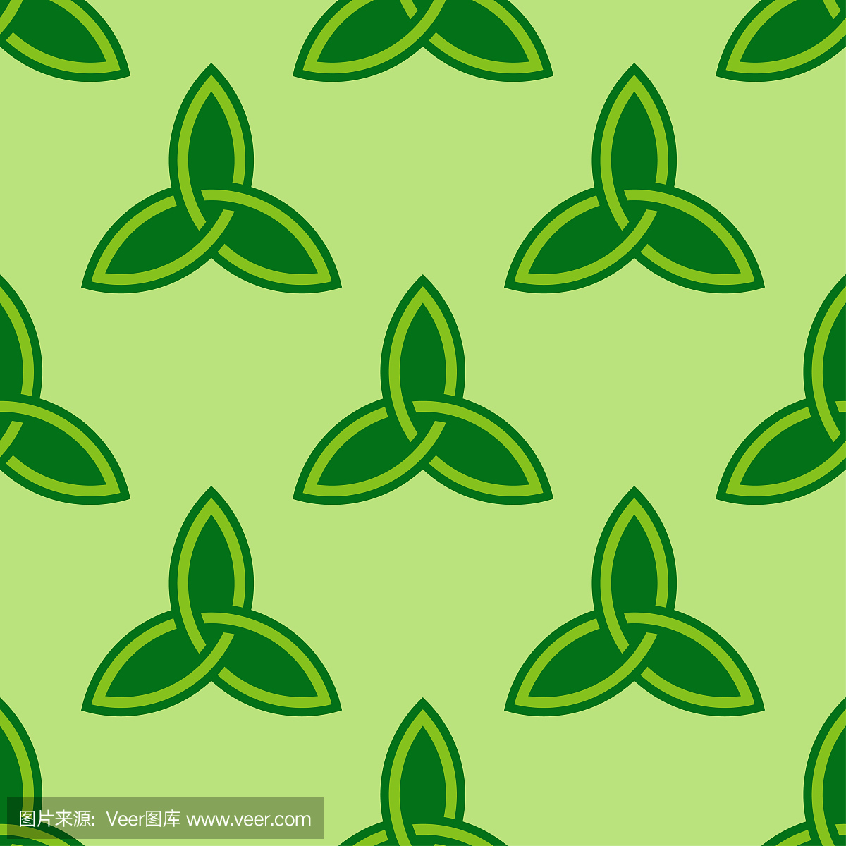 绿色凯尔特风格无缝模式