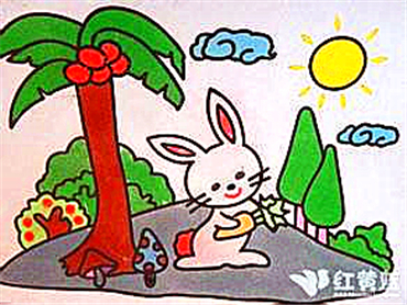 儿童画小白兔简笔画,幼儿画兔子_动物简笔画-191kb