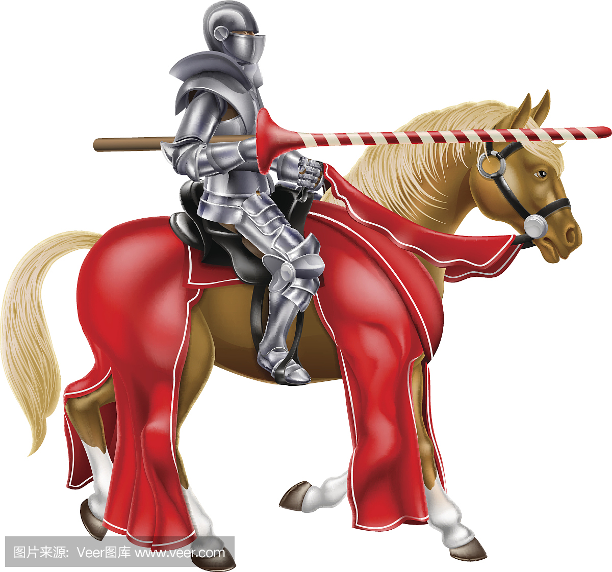 中世纪长矛骑马骑马