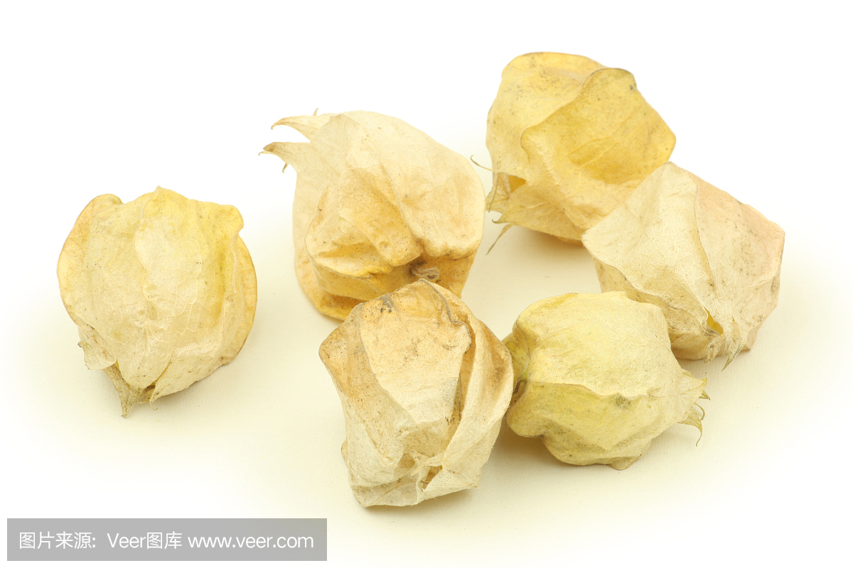 在白色背景上的果实水果