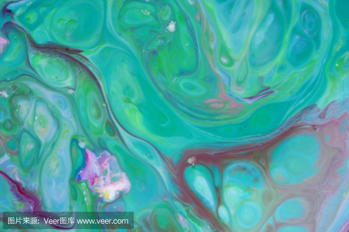 液体,绿色粉红色的宇宙背景,波普艺术纹理,为设