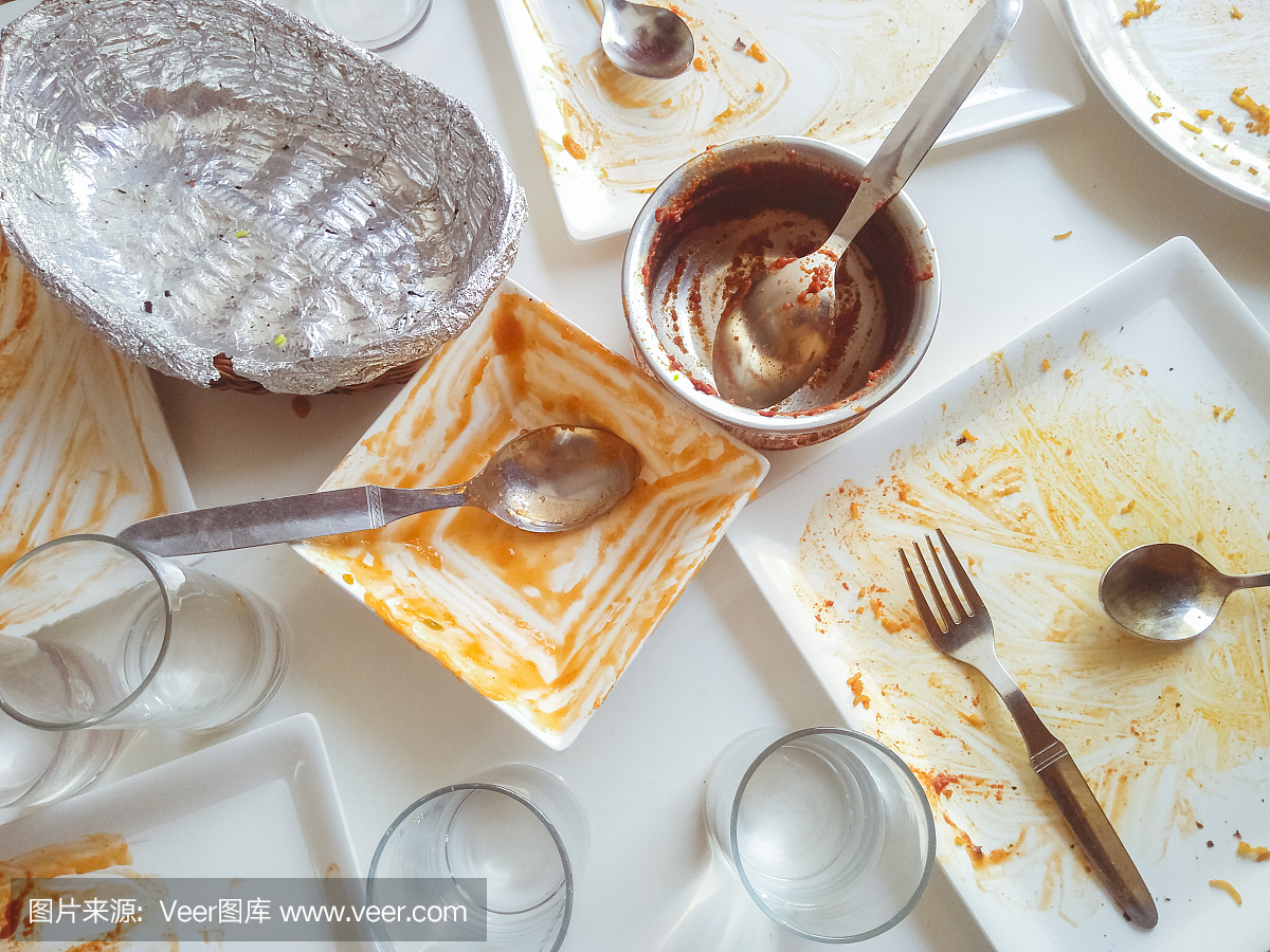 咬过,小口吃,吃一半,剩菜