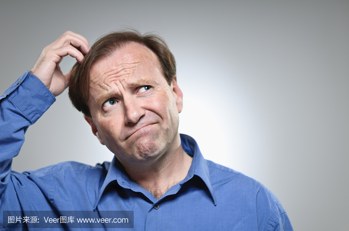 挠头,抓头皮,搔头,抓头