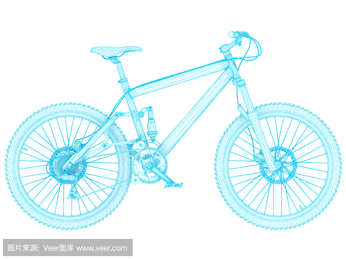 3D素描架构山地自行车1